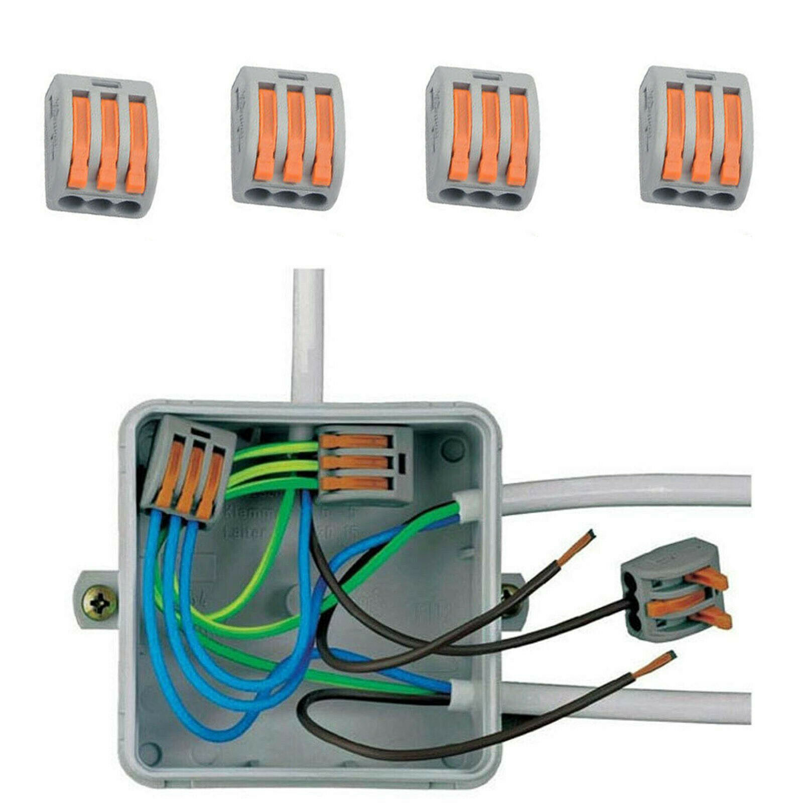10/Anschlussblöcke PCT212-PCT218 SPL-2-3 0.08-2,5 mm universeller Kompakt-Elektrodrahtkabelanschlüsse Leitersplitter