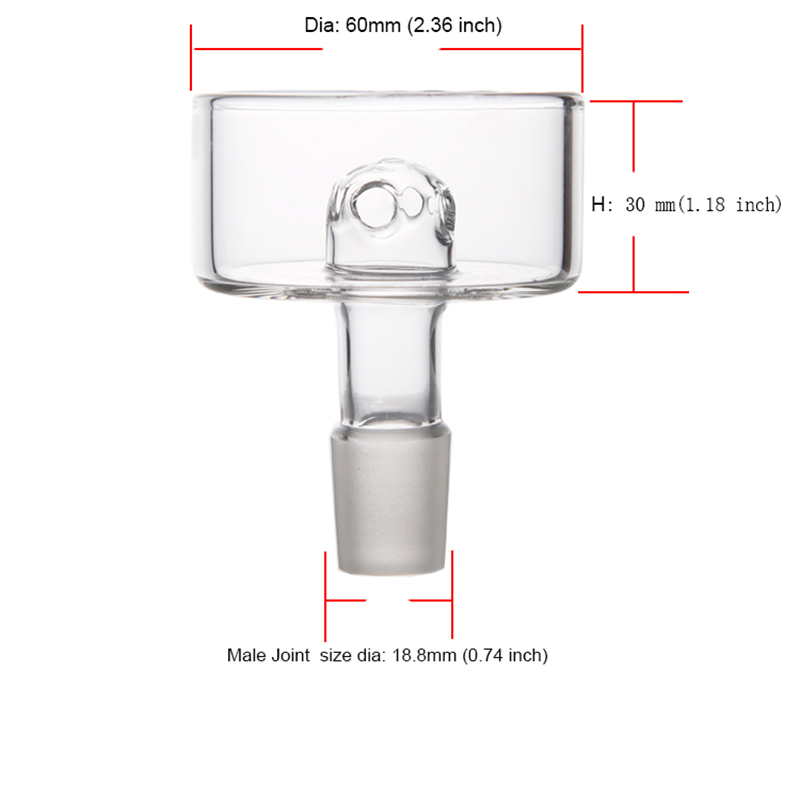 18,8 mm żeńskie stawowe szklane miski wodne z kolektorem oleju samca shisha głowa taca na węgiel akcesoria chicha