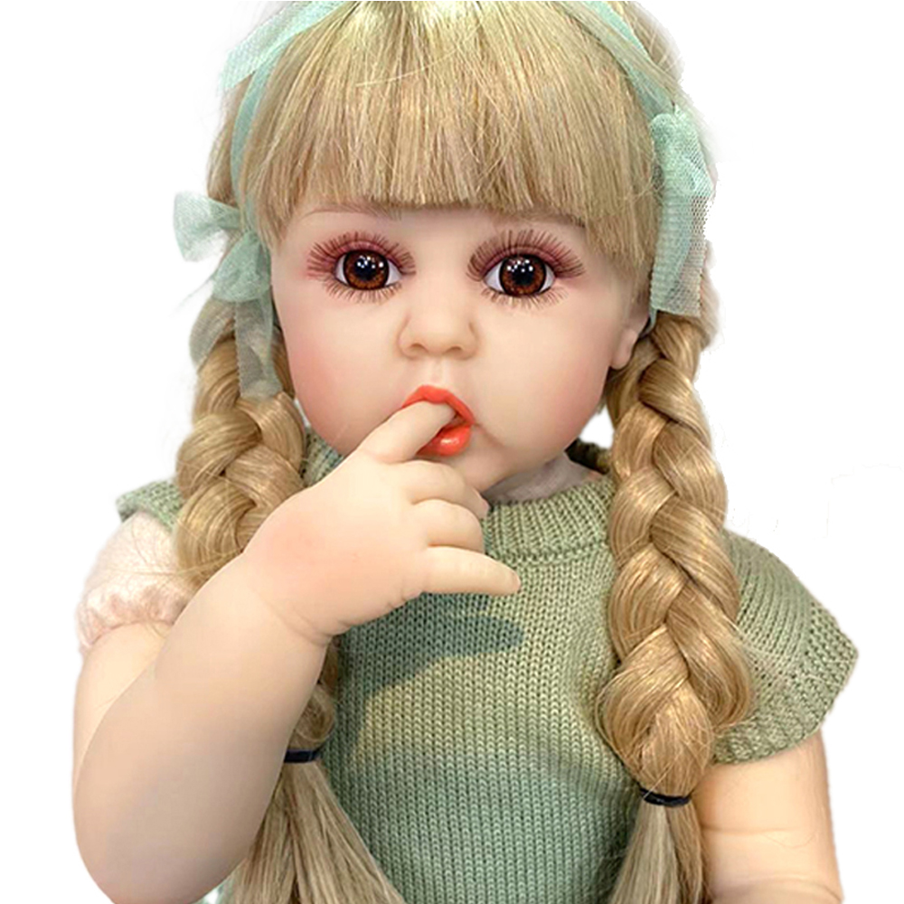 24 pouces pour la vie réelle Reborn manger des doigts bébé poupées pour tout-petits 60 cm corps en tissu doux boneca bebe Reborn Toys for Kids Playmate Cateaux