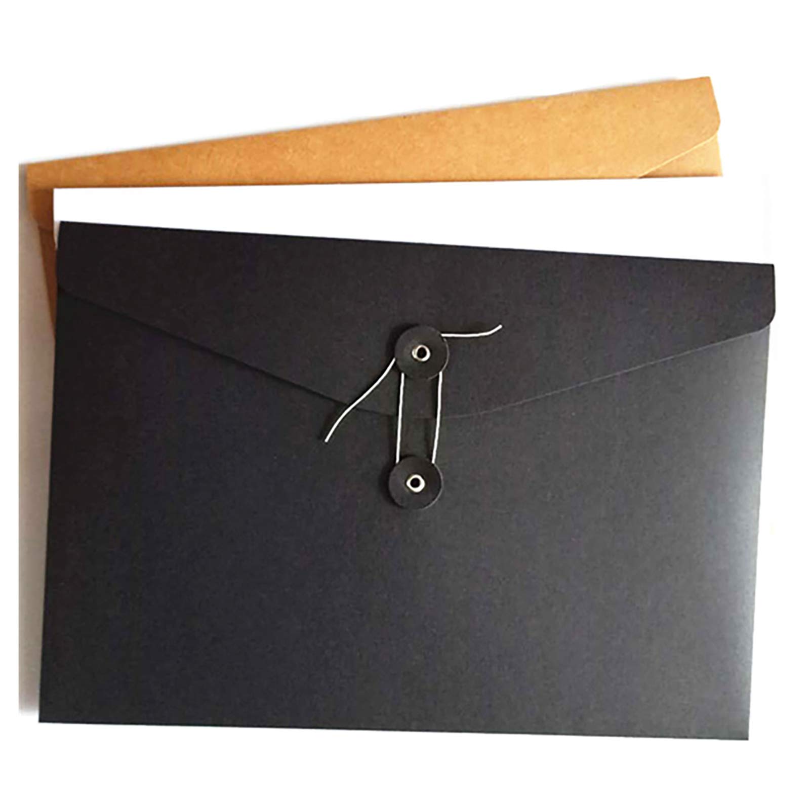 A4 Kraft String Enveloppe Folder Pocket for Office Projects Contrats Bills File Fichier Document Holder Fichier Organisateur
