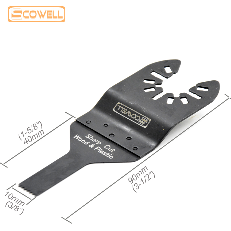 Scowell 10 Pack HCS HSS Bimetal Plunge Oscillant Multi Tool Saw Lames Wood Metal Cutting Disc Renovator Machines DIY Outils