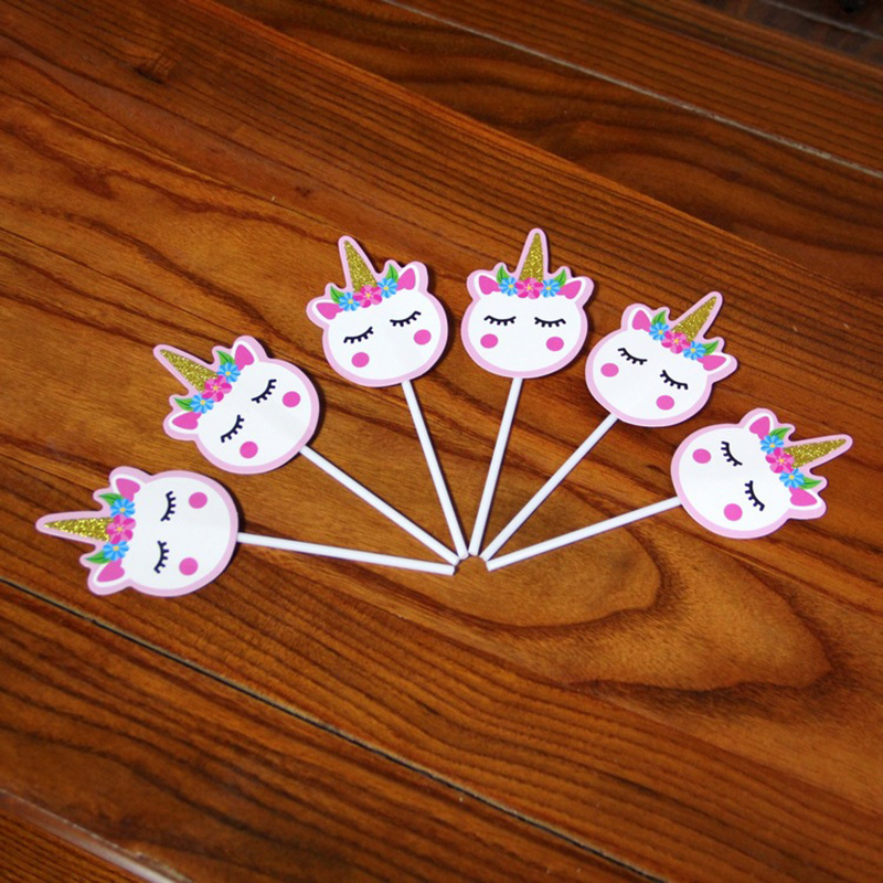 /veel eenhoorn hoorn cake topper verjaardag cupcake decoreren kinderen unicornio feest decor verjaardag feestje baby shower benodigdheden