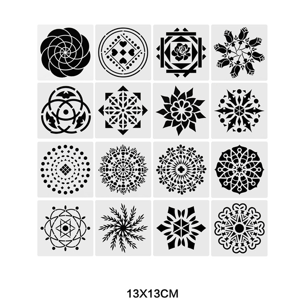 58 stcs mandala stiptools set schilderen schilderen graffiti embossing dot kit schilderij rotsen stencil voor mandella art diy tools