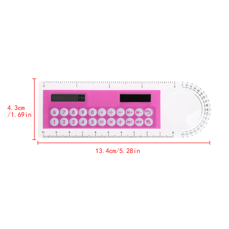 10 cm władca mini cyfrowy kalkulator 2 w 1 Kid Pigieniarery School Office Prezenty