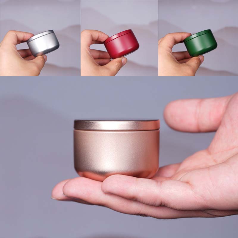 30ml Mini Tin Box Metal Small Storage Empty pot Tea box Containers Candle Cans Candy Mini Round Cans Portable Packaging