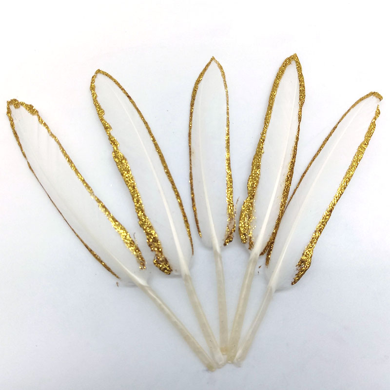 10/Gold Silver Duck Feathers for Crafts In A Vase Jewelry Making Accessories DIY Plumes Wedding Party Centerpieces 10-15cm