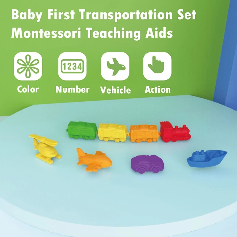 Montessori färg sortering räknar leksak regnbåge djur frukt trafikuppsättning matchning spel öppna aktivitet utbildnings leksaker för barn