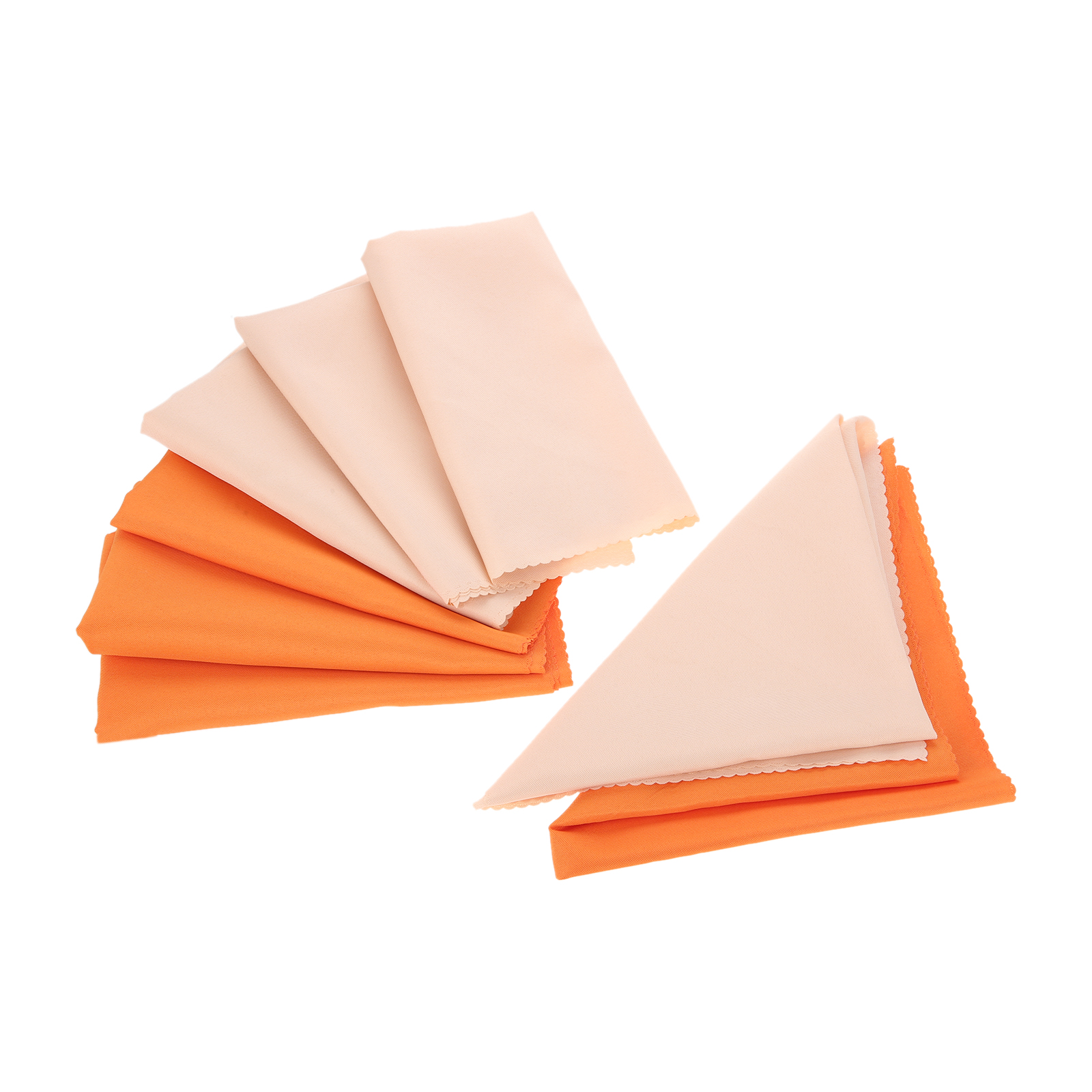 tissus serviettes carré pure color polyester orange / champagne 48 * 48cm table de table décor de mariage de fête de mariage banquet