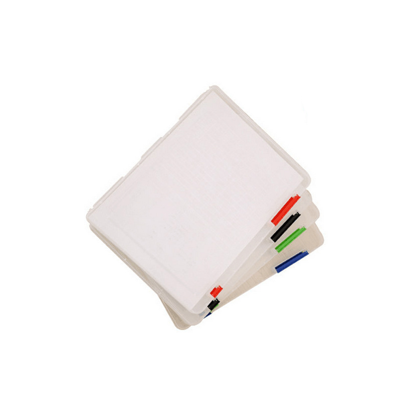 A4プラスチックポータブルケースドキュメントファイルフォルダー透明紙オーガナイザーボックスストレージボックスオーガナイザー