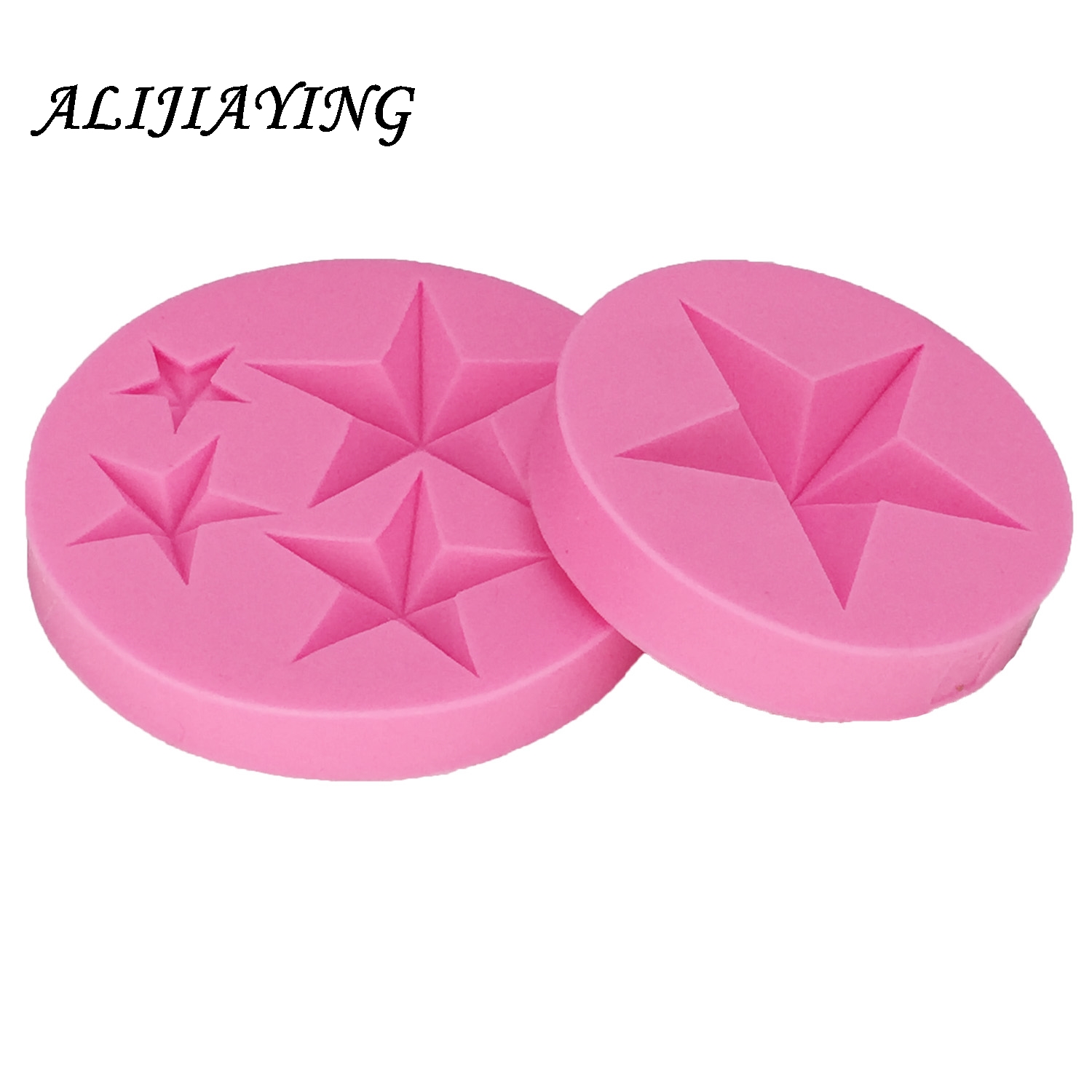 Star shape Silicone Fondant Molds Baby birthday Holiday party Cake Decorating Tools Chocolate Moulds articles D0962