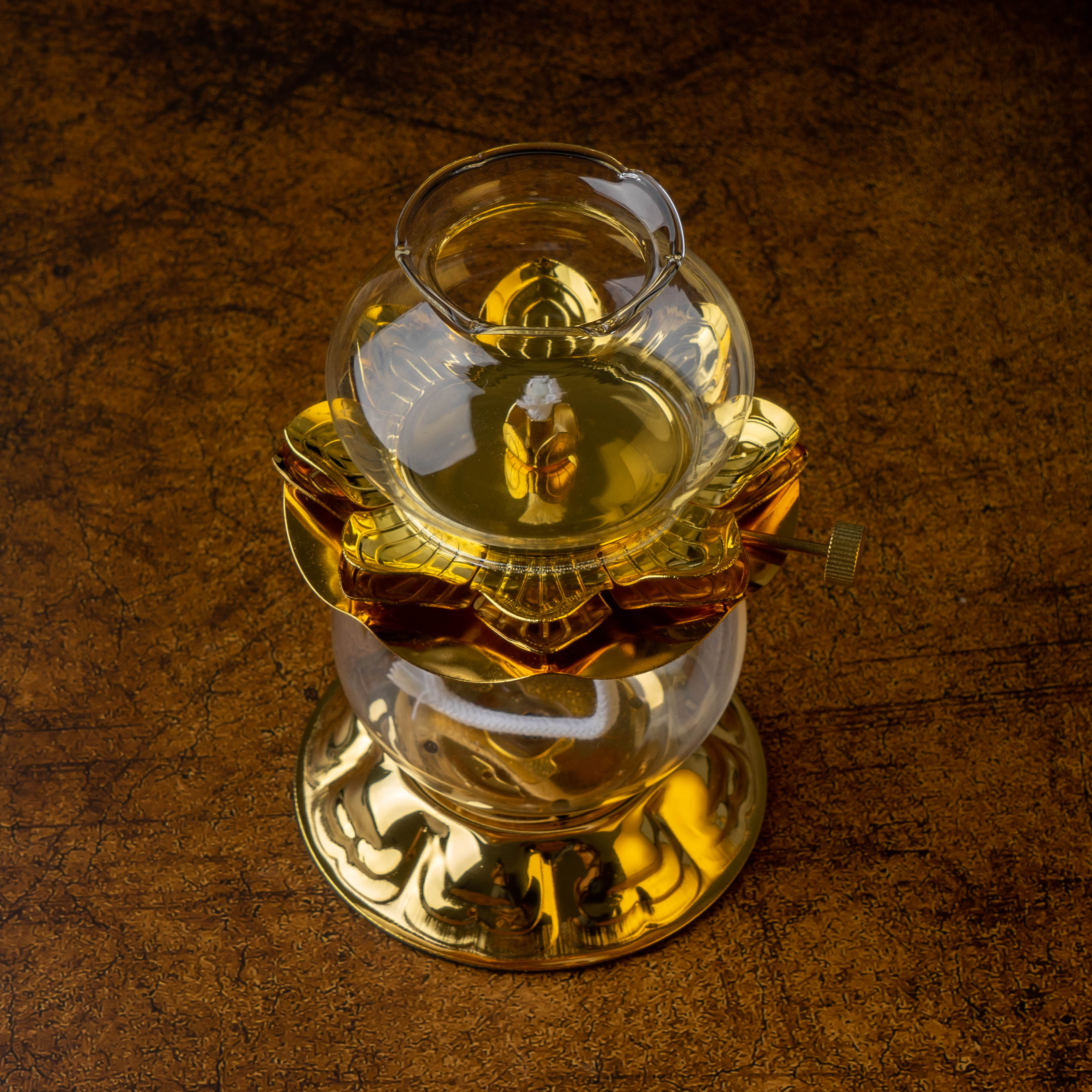 Lampe au beurre tibétain Wick Verbe Home Decor Buddhist Supplies Liquid Fuel Mood Mood Light Candlestick décoratif