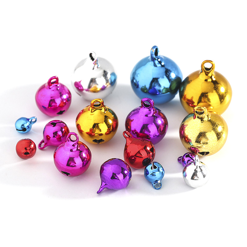 30/Colorful Metal Bells Jingle Bells Aluminum Beads For DIY Christmas Tree Decorative Ornaments Xmas Party Decoration