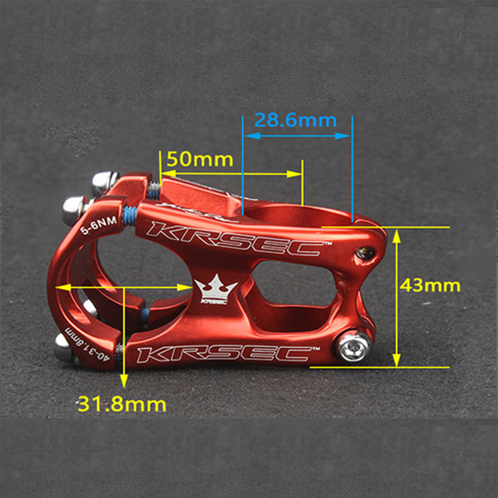 Gambo in bicicletta in lega di alluminio 31,8 mm Gambi manubrio AM/DH/DJ/FR MTB MOUNTY MTB 50 mm Accessori bici da bici da bici