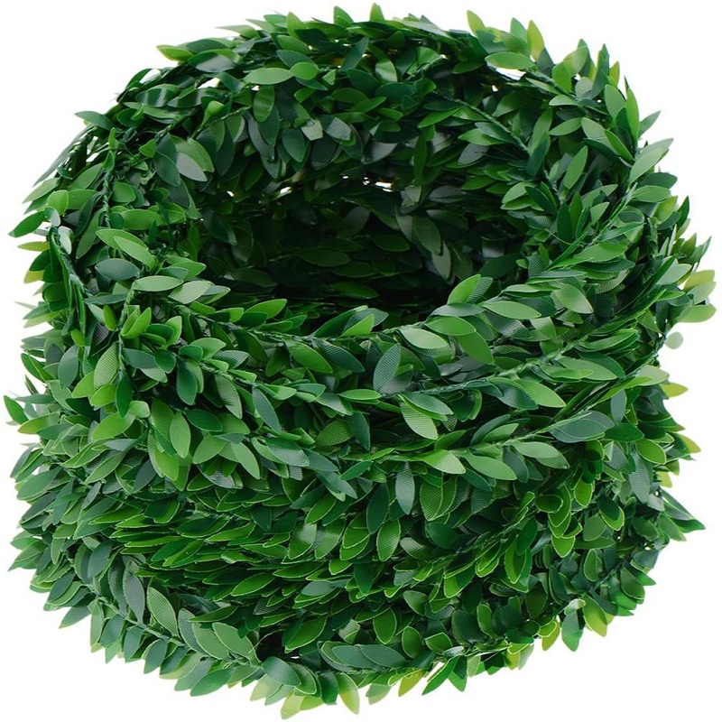 7.5m//roll Garland Artificial Green Leaves Vine Fake Foliage Flowers DIY Wedding Decor Hanging Plants Wreaths Christmas Decor