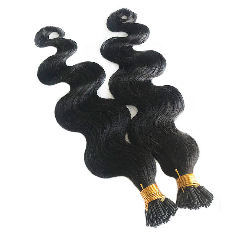 Body Wave Microlinks I Tip Hair Extensions Body Wave Brazilian Remy Human Hairs 100 Strands Natural Color For Women