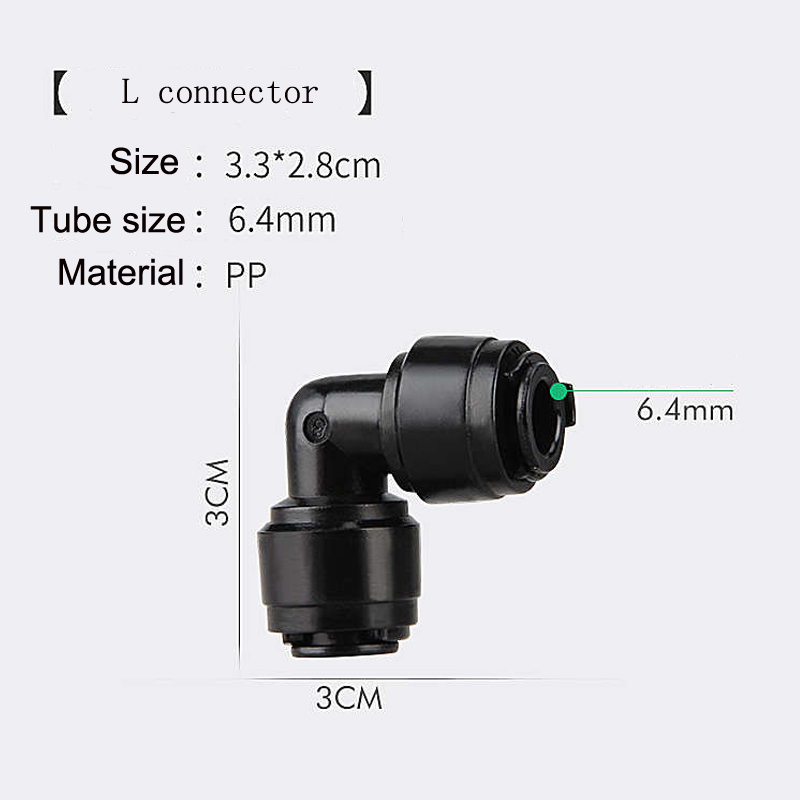 ENTENCO Connections to A Water Pipe 1/4" Tube OD Plastic Slip Lock Tees Quick Connect Misting Nozzle Tees Hose Accessories