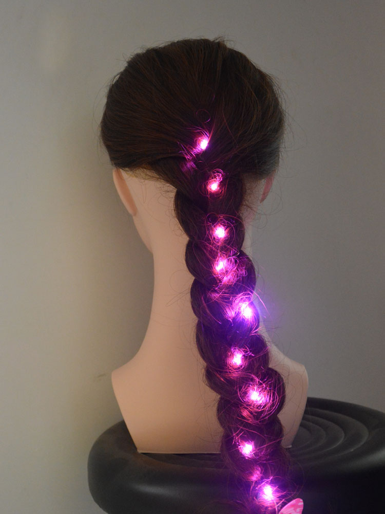 LED LED LIGHT UP TOYS Girls Hair Styling Tools Braider Finger Lunes Bracelet Party Glow in Dark Prizes Decoration