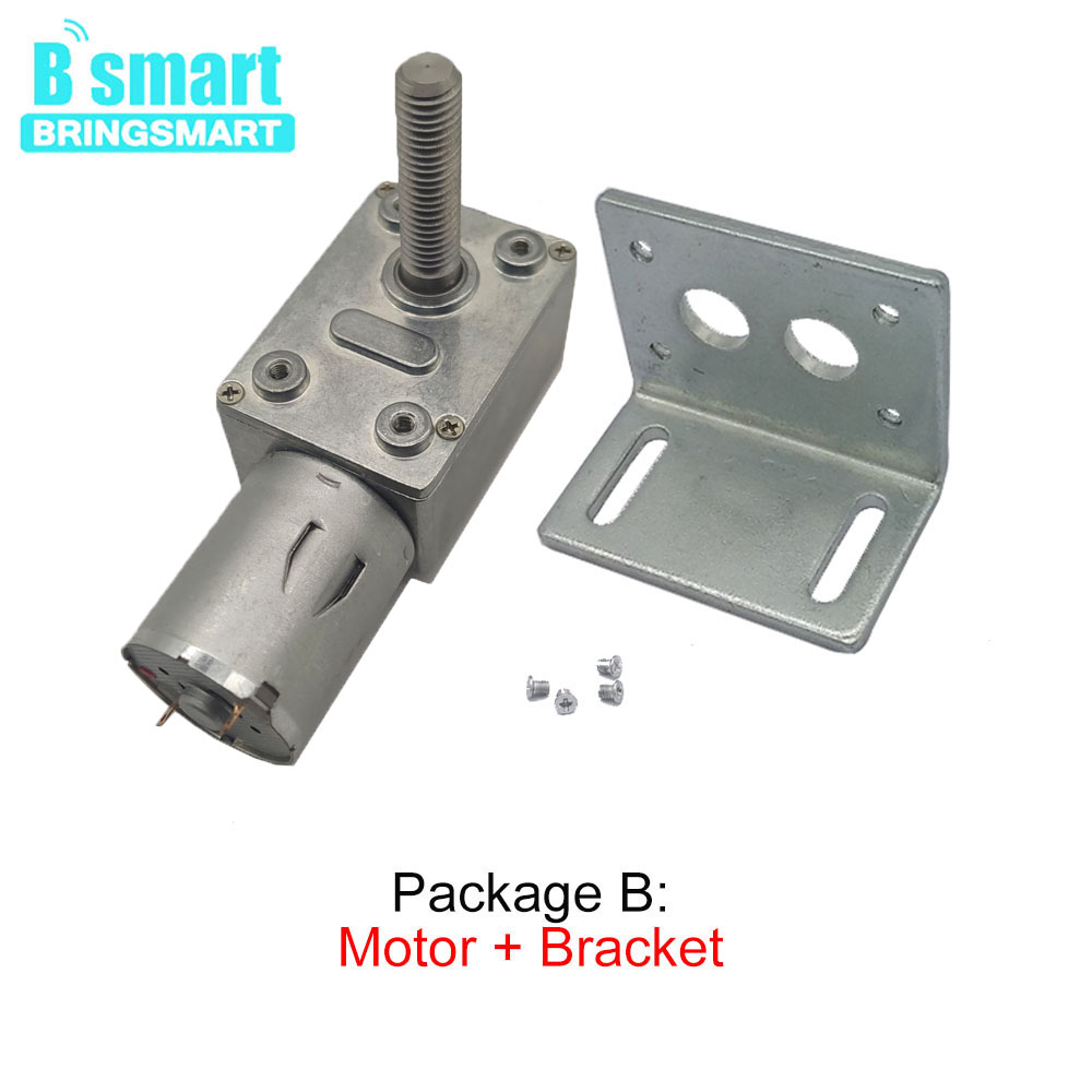 Maringsmart DC GRIM GEANED Двигатель 6-24V 6-150RPM Низкоскоростной редуктор JGY370-M8 Длина вала 33-мм двигатель коробки передач микро-червя