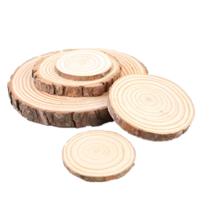 Hot Sell 5 storlekar naturliga runda träskivkoppar mattan coaster te kaffemugg drycker hållare för diy bordsartiklar varaktigt 5bb5591