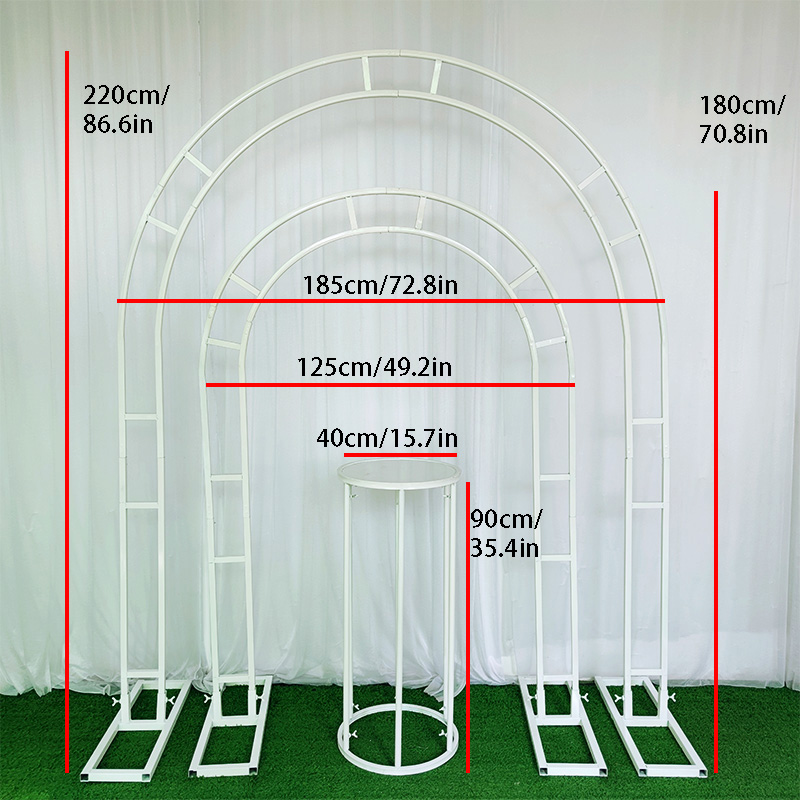 Hwayi-Wedding Round Arch Decor Flower Stand, feestelijke verjaardagsfeestjes, kerstachtergrond decoratie, 3 stuks, nieuw