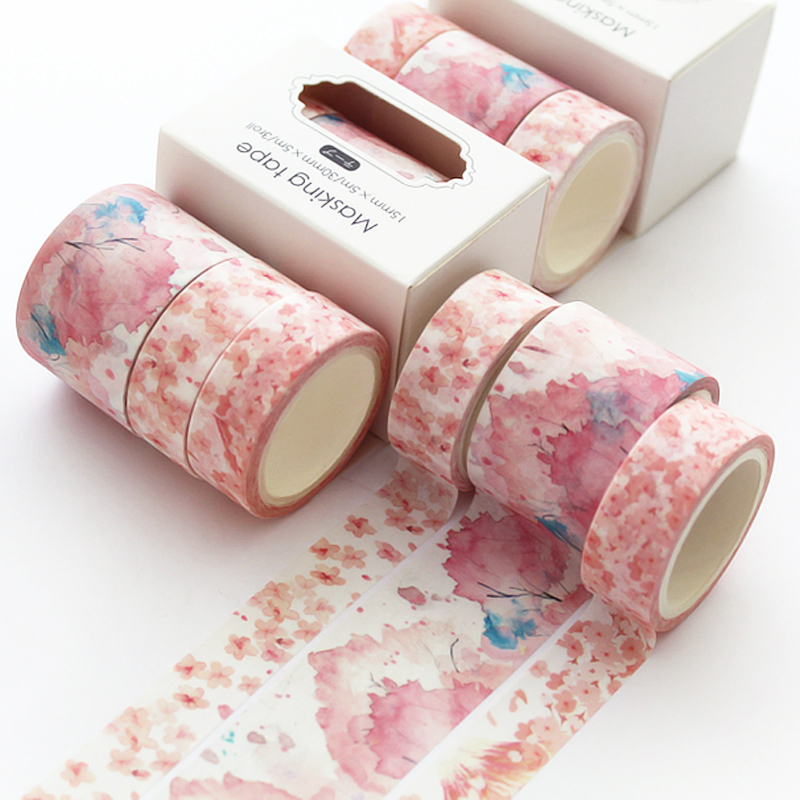 12 lådor Masking Tape Set Petal Animal Flower Paper Masking Tejp Japan Washi Tape DIY Scrapbooking Sticker