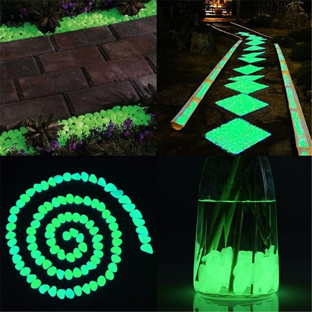 Luminous Pebbles Rocks Garden Ornaments Stone Glow In The Dark Garden For Walkways Fish Tank Decorations Pebbles Stones