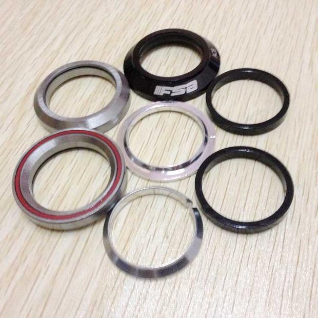 양극 완성 된 밀봉 된 베어링 41.8 mm BMX 자전거 헤드셋 고정 기어 플랫 랜드 자전거 헤드 튜브