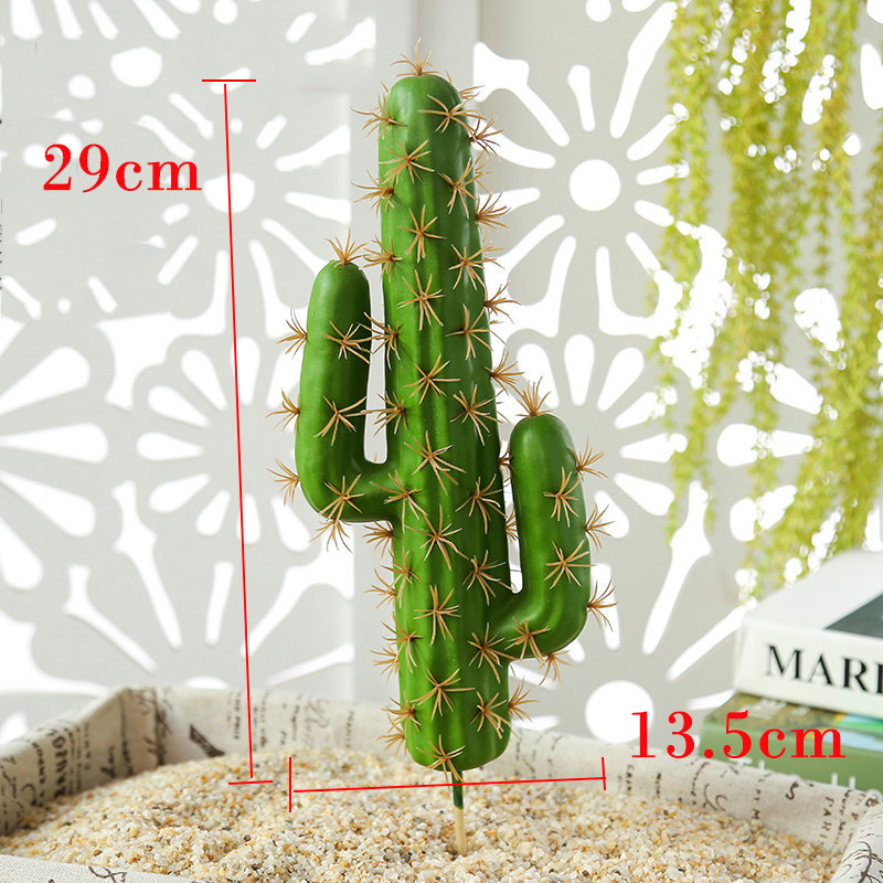 30-43cm Artificial Cactus Decor Tropical Plants Fake Succulent Plant Green Thorn Ball Desert Cactus Tree For Home Office Decor