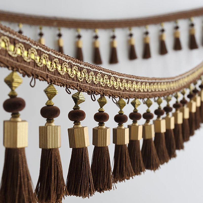 3M TASSEL BEADED FRANTS Kantgardin Tillbehör Trim spets boho klädsel diy party hängande ringsladdar hantverk sömdekor