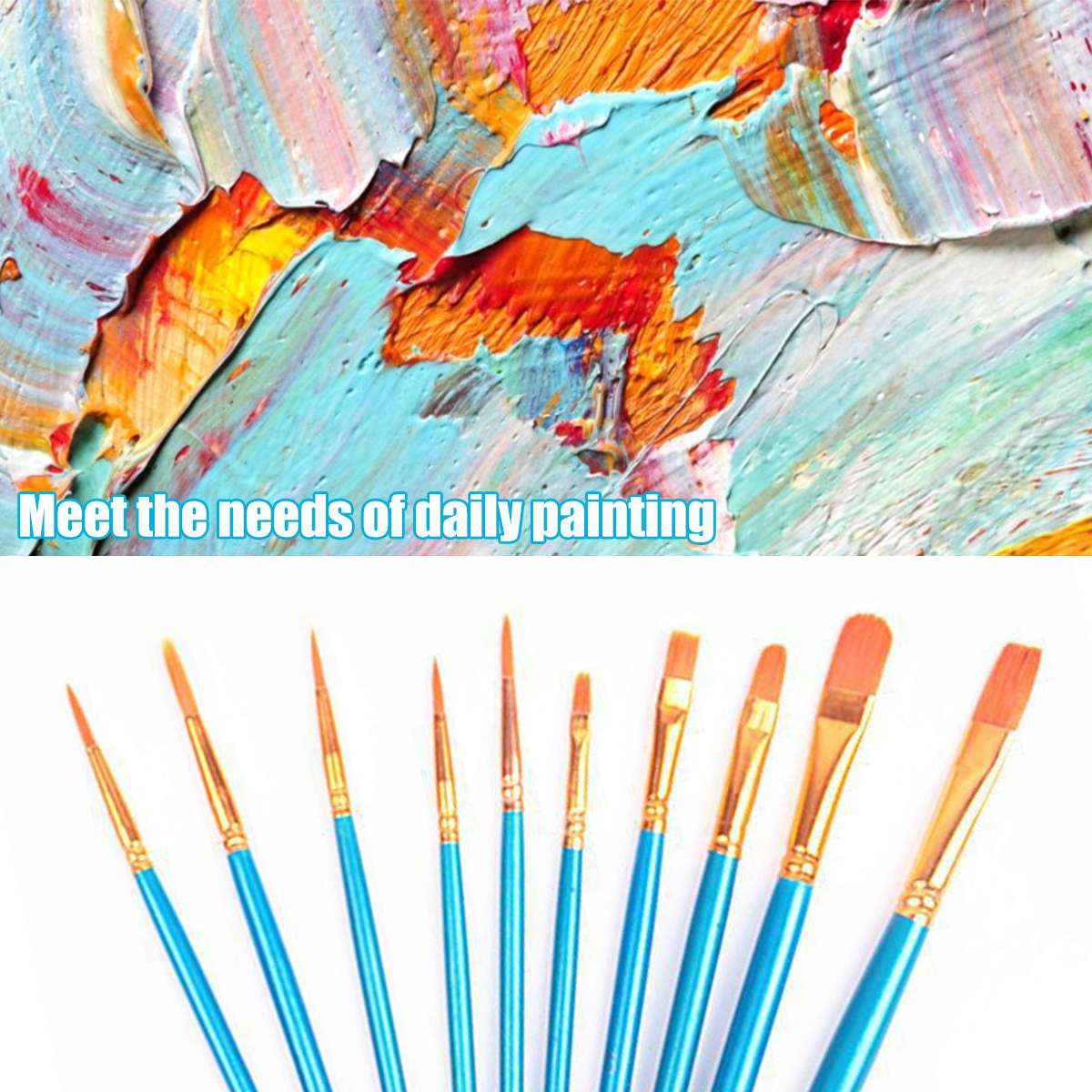 Paint Brushes Set Round/Flat Tip Painting Art Brush for Acrylic Oil Watercolor Artist Professional Painting Art Supplies