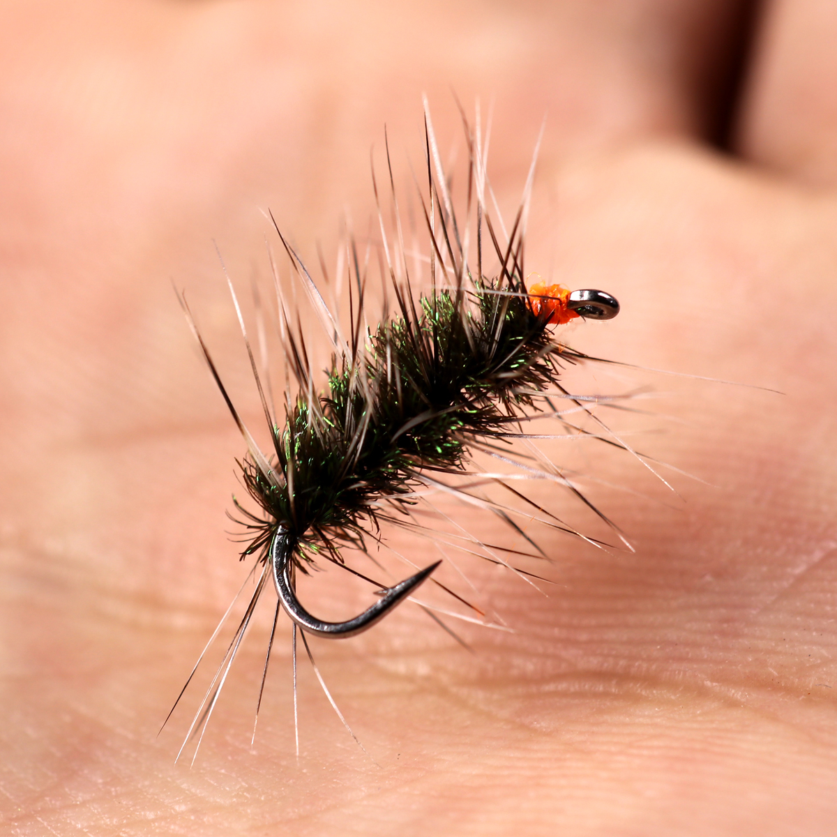 Wifreo Griffith's Gnat River Dry Fly Small Size Trout Grayling Fly Fishing Lures Peacock Herl Body Grizzle Hackle #14-#20