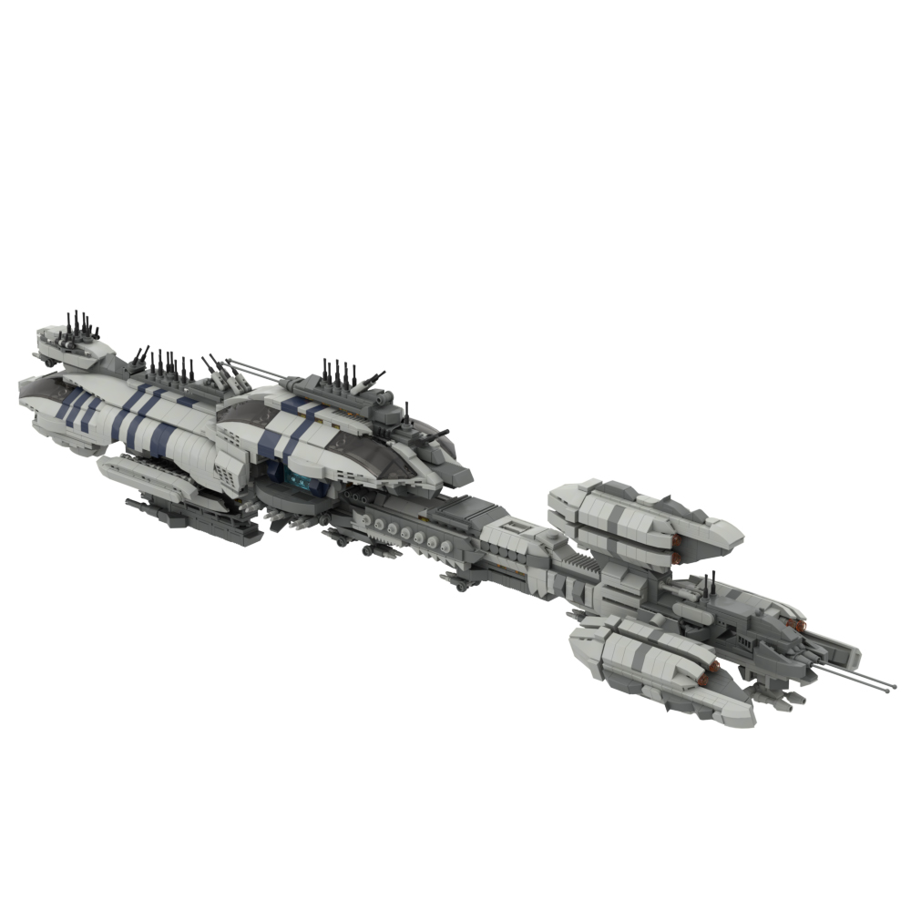 MOC Space Wars Recusant Class Light Frigate Blugs Blocks Kit Destroyer Spaceship Model Model Model For Kids Birthdation Gift