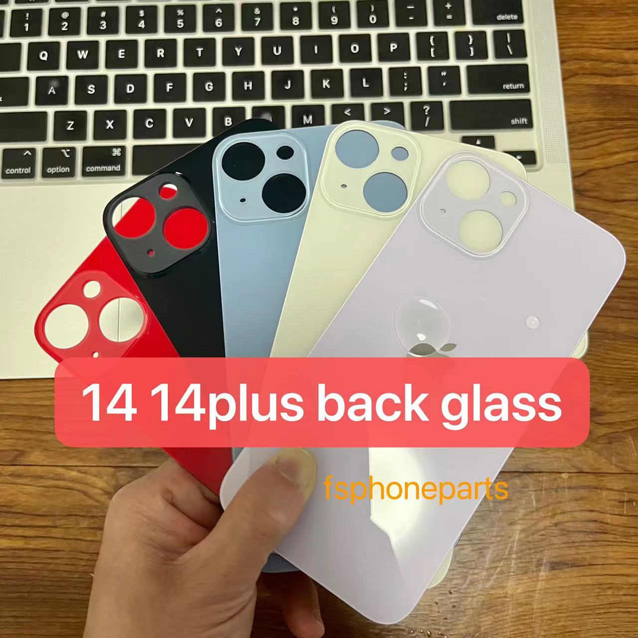 OEM Big Hole Back Glass Glass Telefon Zbudowa na iPhone 14 14 Plus 14pro 14 Pro Max Bateria Obudowa z naklejką z kleją