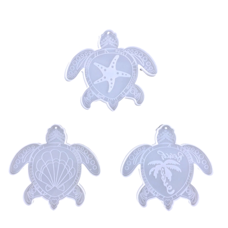 DIY Turtle Shape Keychain Silicone Epoxy Moule Ornements Diy Ornements Pendants Bijoux Crafting Moule pour Valentin Love Gift