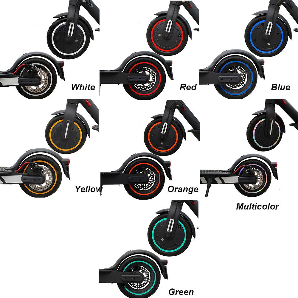 wasserdichtes PVC Reflective Sticker Scooter Wheel Wheel Hubs Schutzaufkleber für Xiaomi M365 Pro Electric Scooter Accessoires