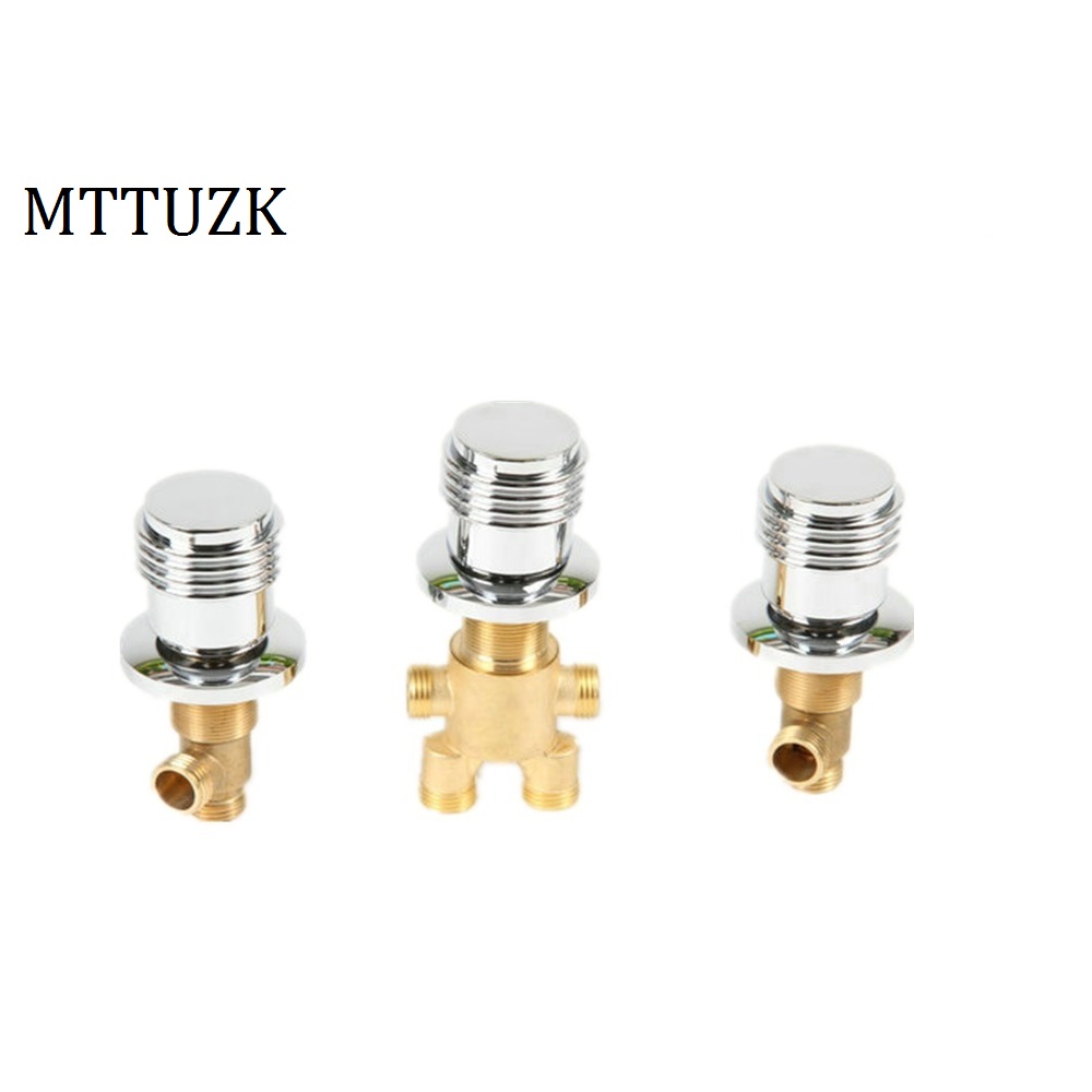 Mttuzk Круглый ручка латунного переключателя клапан для ванны смеситель для душевого миксера для ванны с раздель