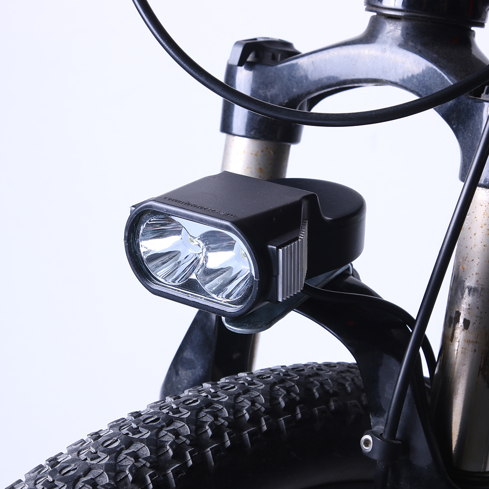 2 in 1 E-Bike Light DC 36 V 48 V 60 V Elektromotor Fahrrad Scheinwerfer wasserdichte Elektro-Scooter-Fahrrad Fahrrad Taschenlampe Hornfrontlampe