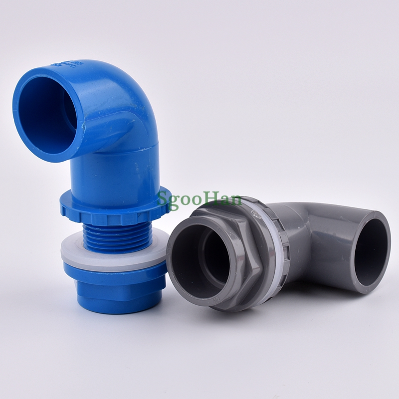 5 Size Available PVC Pipe Aquarium Fish Tank Elbow Drainage Connectors Overflow Thread Water Tank Supply Home DIY Tube Joint