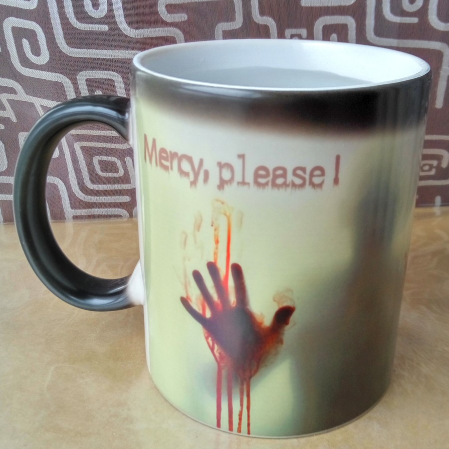 Nouvelle arrivée miséricorde s'il te plait les tasses de café mortes à café zombie tasse de tasse de tas de chaleur à la chaleur tasse de couleur