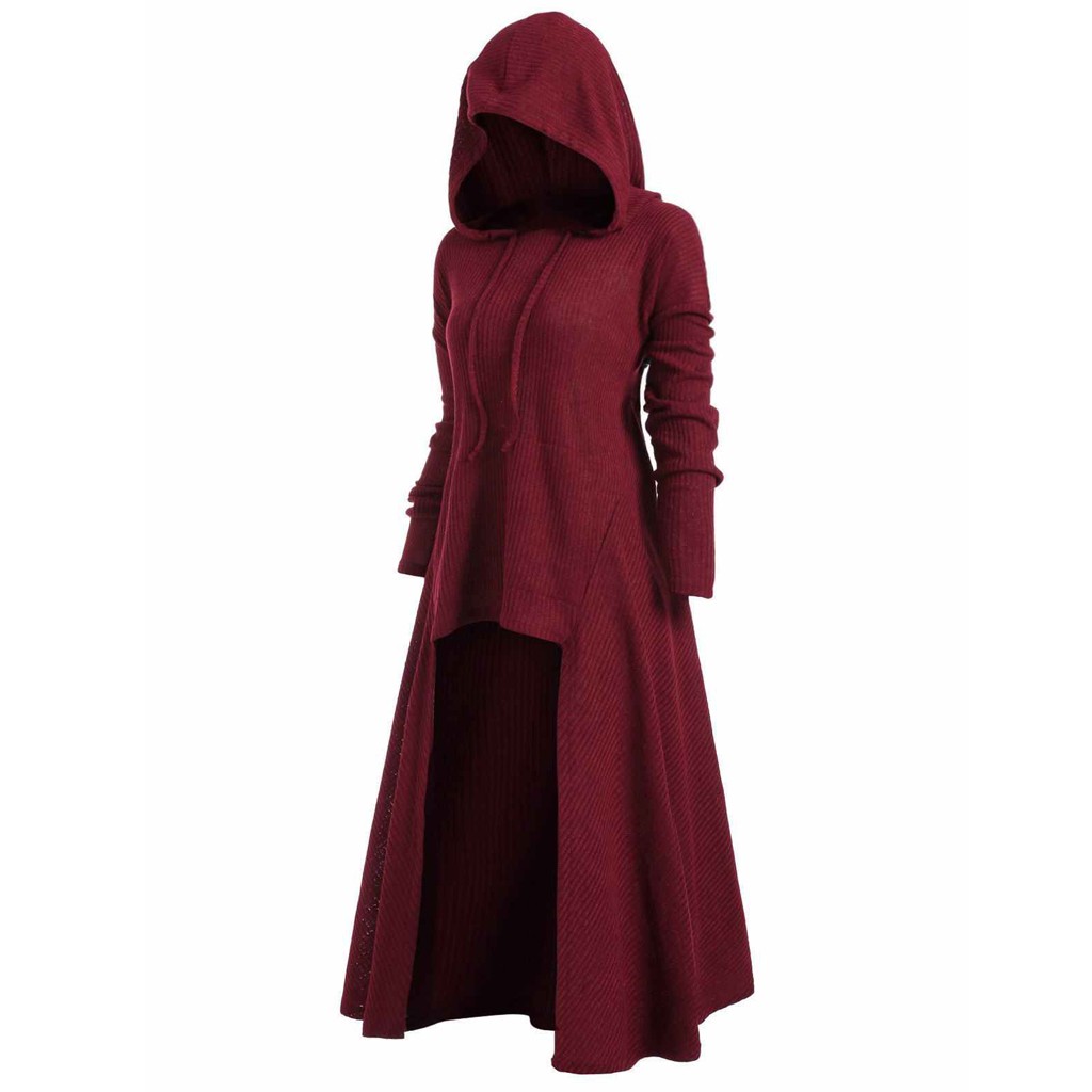 Gothic Hoodies Womens Vintage Cloak Hooded Creed With The Same Combat Cloak Loose Sweater Medieval Long Cape Overcoat