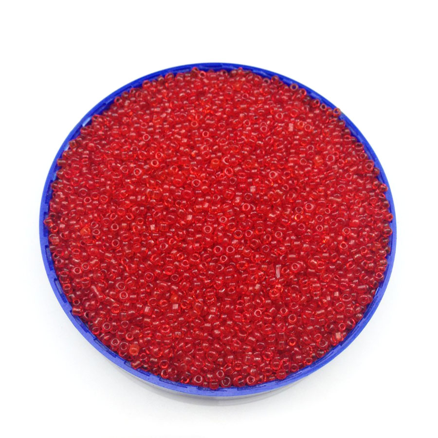 16G 2 mm 12/0 Red Transparent rond des perles d'espaceur en vrac CEZCH Perles de graines de verre