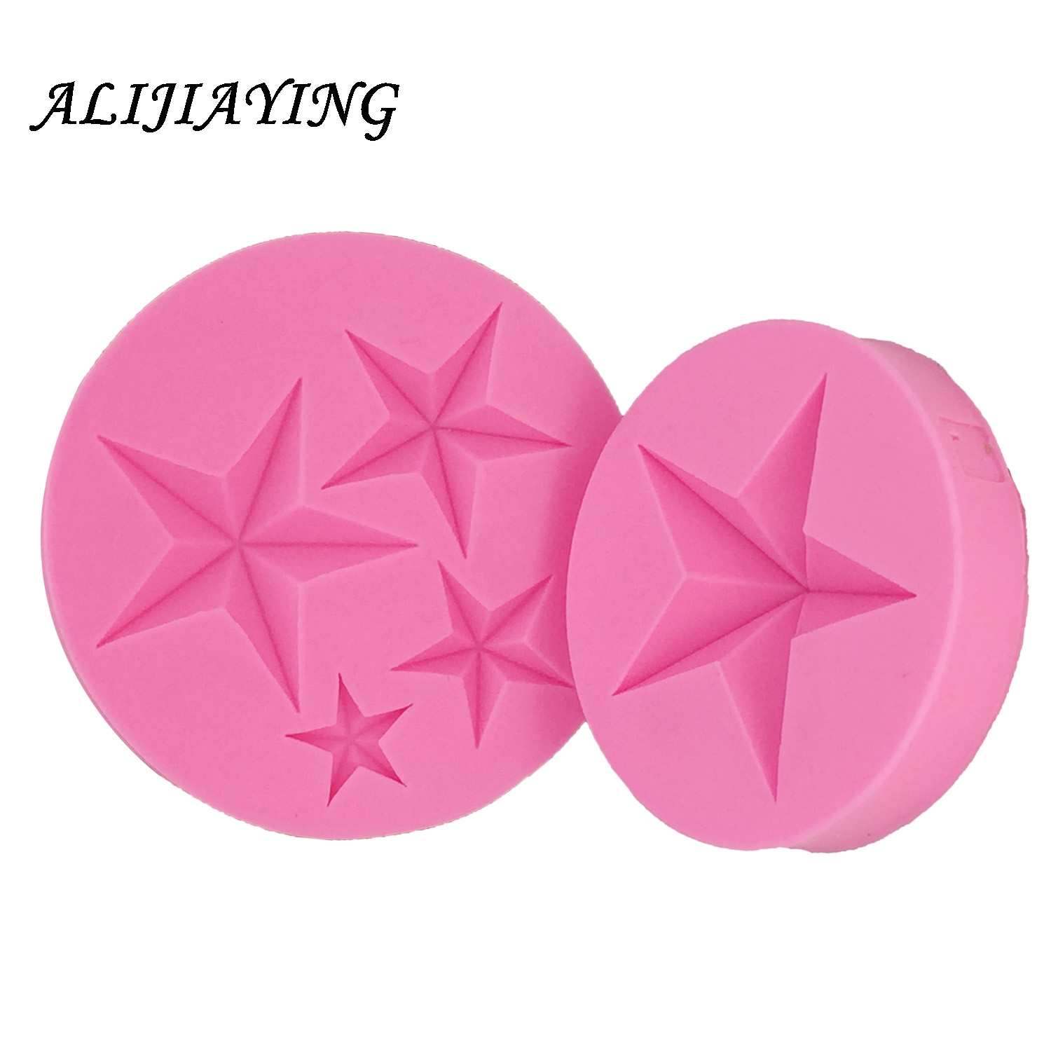 Star shape Silicone Fondant Molds Baby birthday Holiday party Cake Decorating Tools Chocolate Moulds articles D0962