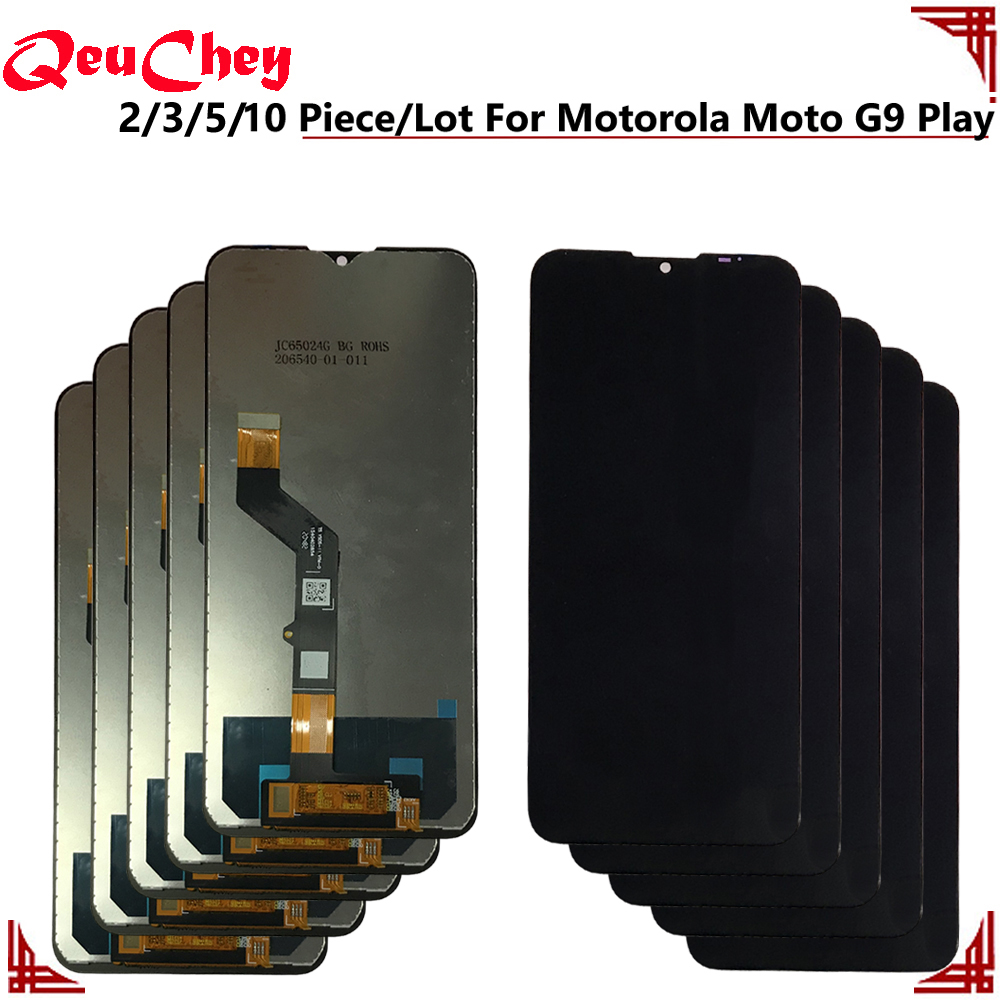 2/3/5//lote para Motorola Moto G9 Play LCD Monitor Mudor Mudule Touch Sensor Digitizer Conjunto No/con marco