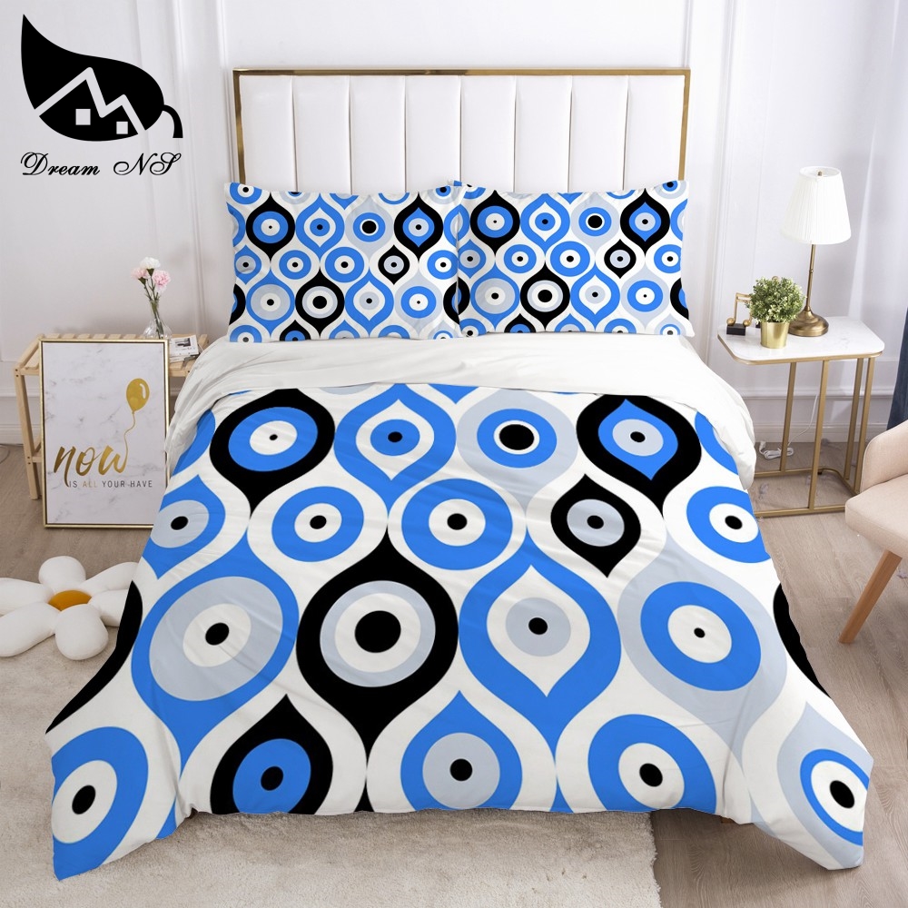 Dream NS 3D Luxury Bedding Set Custom/King/Europe/EUA, Conjunto de capa de edredão, conjunto de capa de colcha/manta, cama de cama Mal Eye, Drop Ship