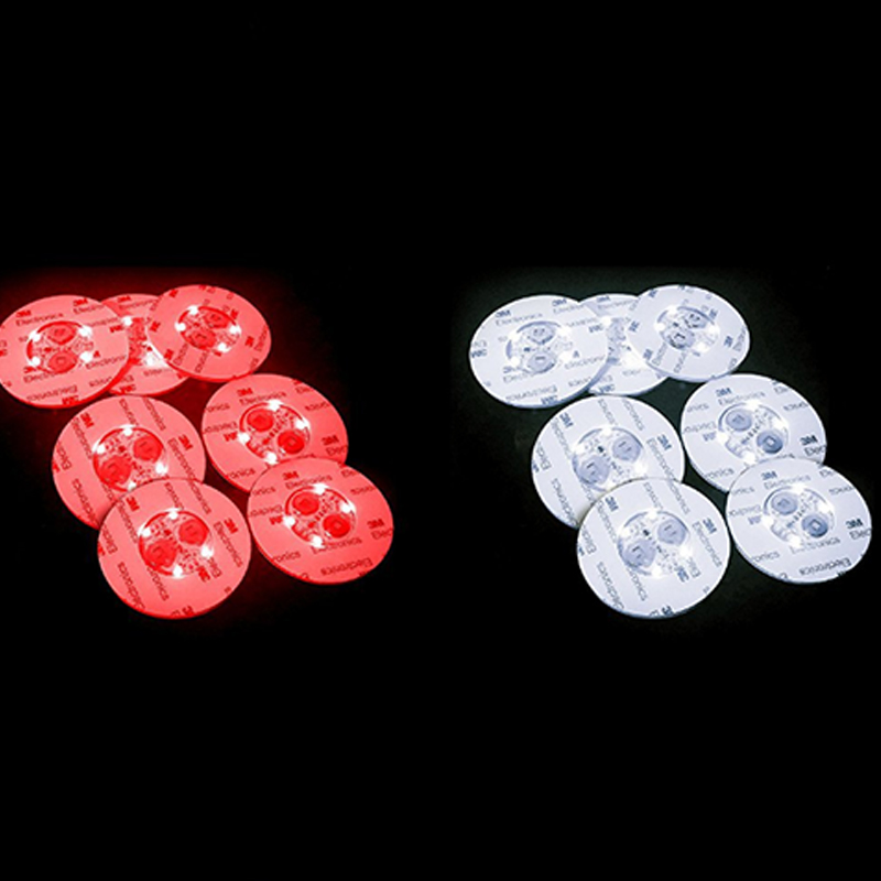LED Light Sticker 4 Lights Colorful LED Coasters Glow in the Dark Flashing Wine Bottle Sticker Bar Party Luminous Croaster Toys