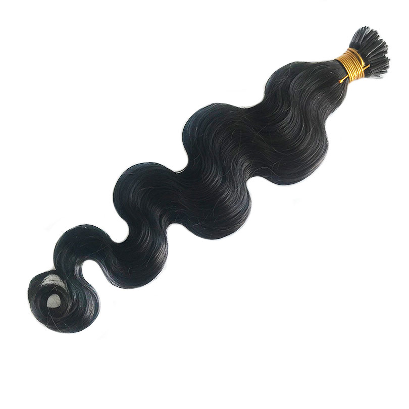 Body Wave Microlinks I Tip Hair Extensions Body Wave Brazilian Remy Human Hairs 100 Strands Natural Color For Women