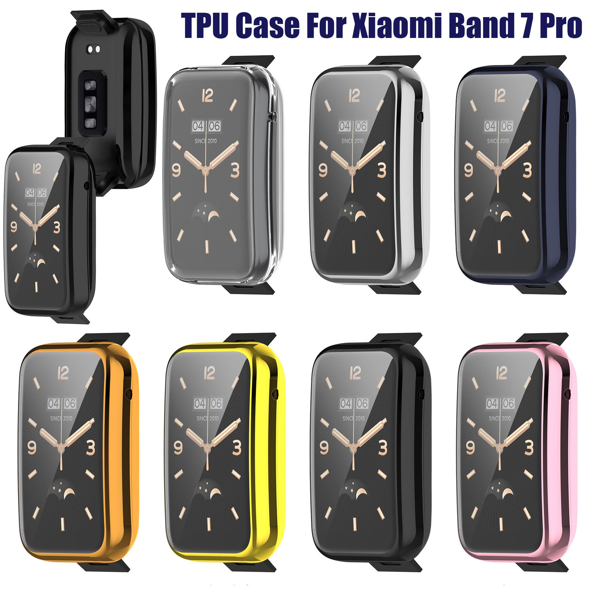 Custodia placcatura a cinghia Xiaomi Mi Band 7 Pro Silicone Bracciale ufficiale del bracciale MIBAND 7 PRO COPERTURA TPU