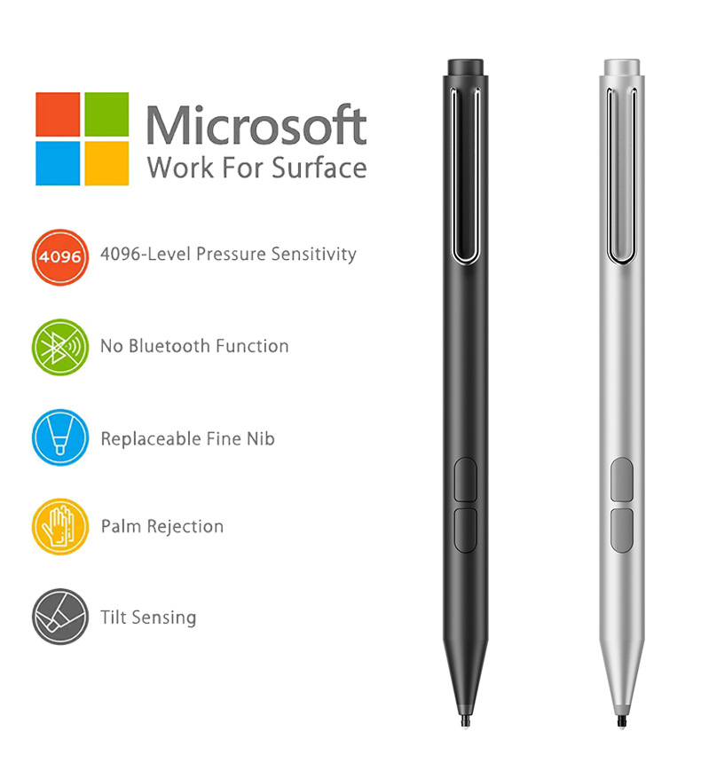 1024 stylet de pression pour Microsoft Surface Pro X / 8/7/6/5/4/3 Surface 3 / Go Book3 / ordinateur portable 4 / Studio 2 pour Asus Acer Sony HP Dell