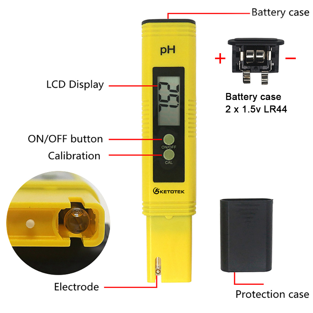 Высокая точность TDS Meter Tester Tester цифровой портативный pH -метр Tdsec LCD Чистота вода PPM Аквариум -фильтр бассейн