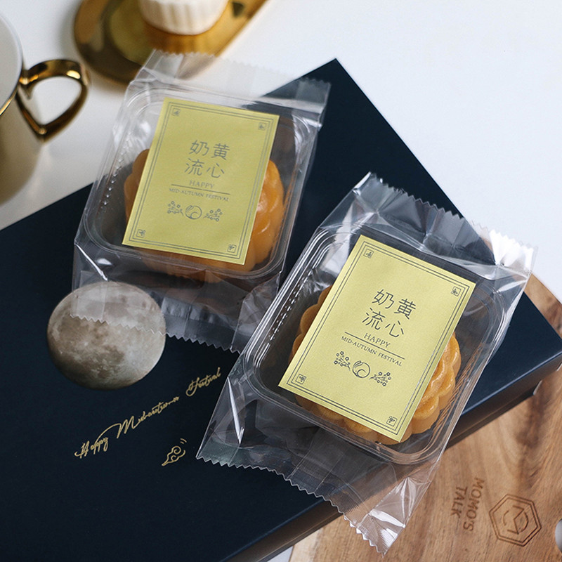 Lbsisi Life 50stcs handgemaakte cookiekages Mooncake Packing Candy Biscuit Eid Yolk Crisp Bag voor Mid-Autumn Festival Decoratie